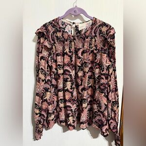 Knox Rose floral blouse size XXL